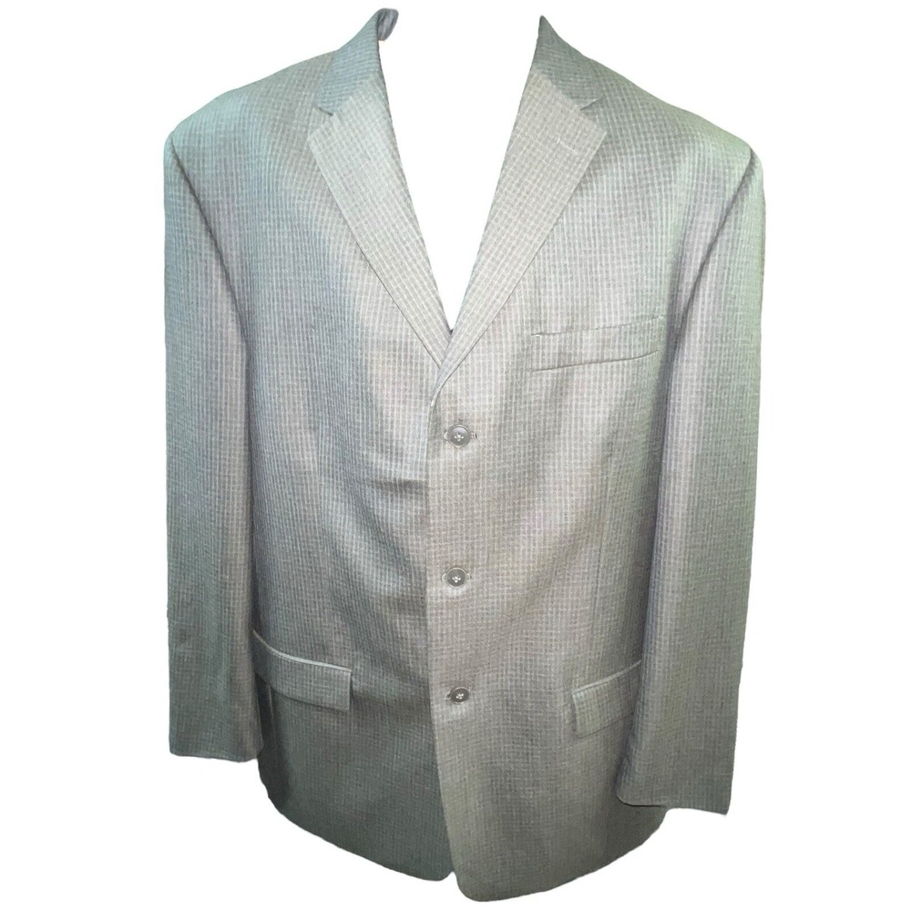 Perry Ellis Portfolio Sport Coat Jacket‎ Wool 44R Men 3-Button Ventless Lined